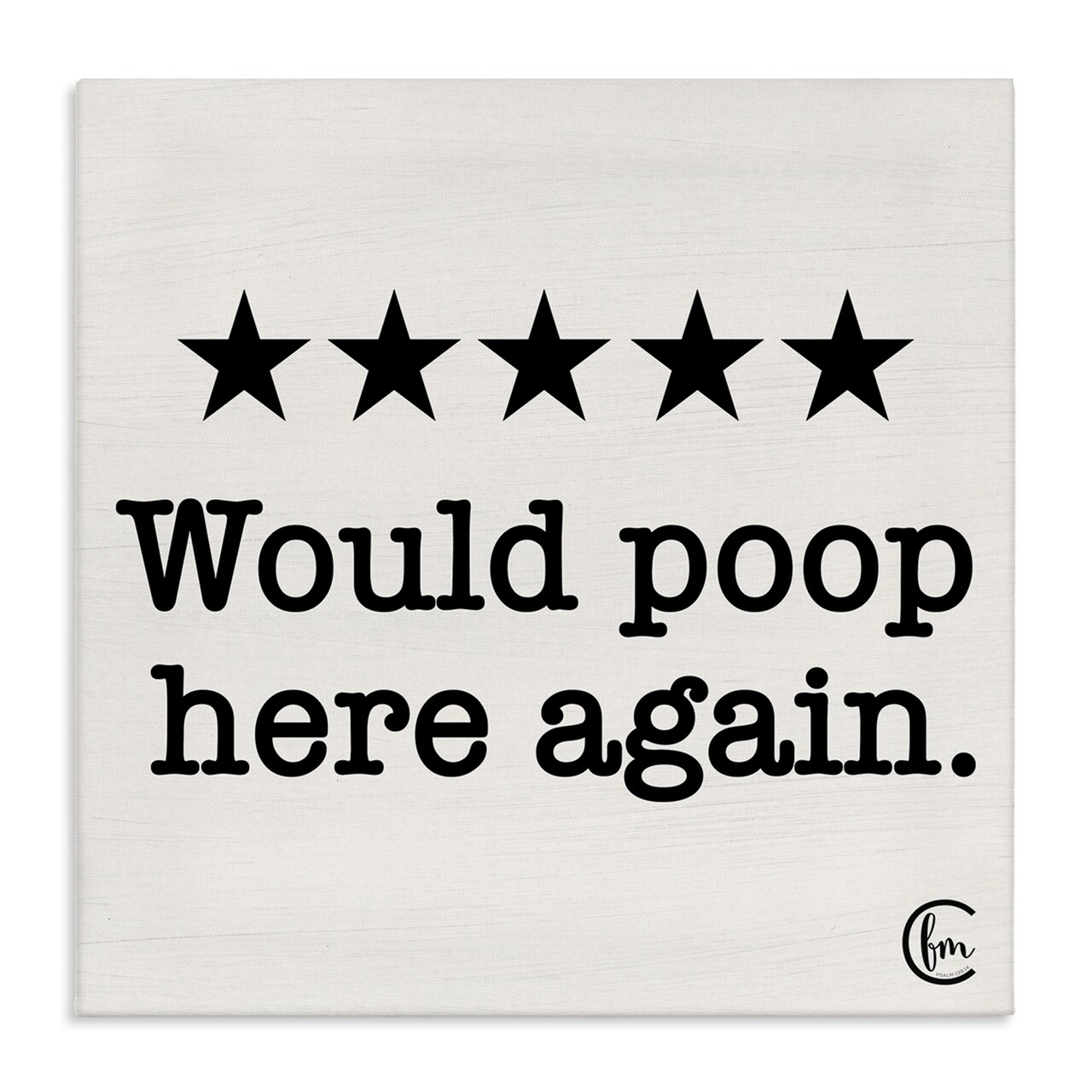 Stupell Industries Bathroom Rating Five Stars Canvas Wall Art